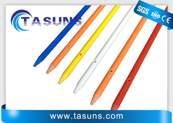 গুণ  Round Pre Drilled Pultruded Fiberglass Rod Electric Fence Posts Rods কারখানা